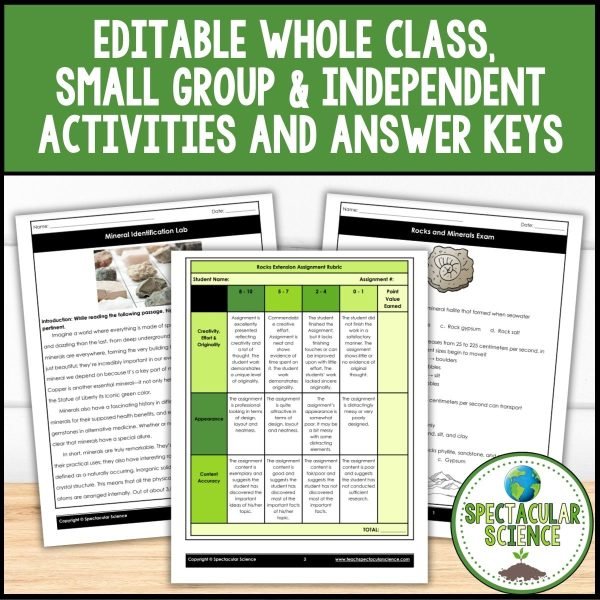 Rocks and Minerals Unit Bundle 3