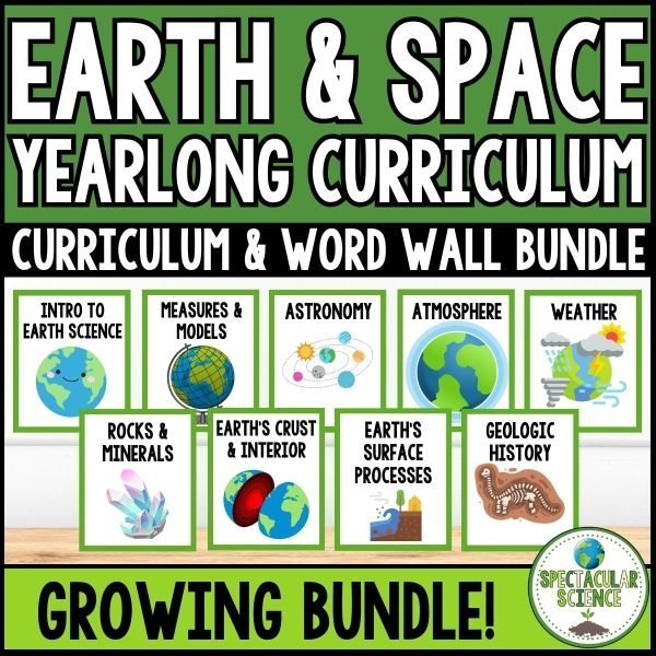 Earth & Space Yearlong Curriculum & Word Wall Bundle 1