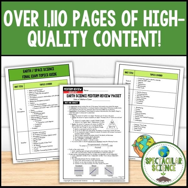 Full Year Earth Science Reviews & Assessments Bundle 4