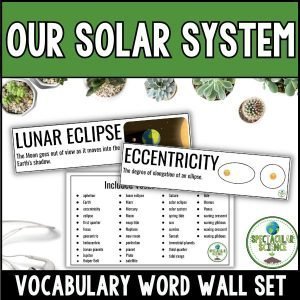 Our Solar System Vocabulary Word Wall Set 1