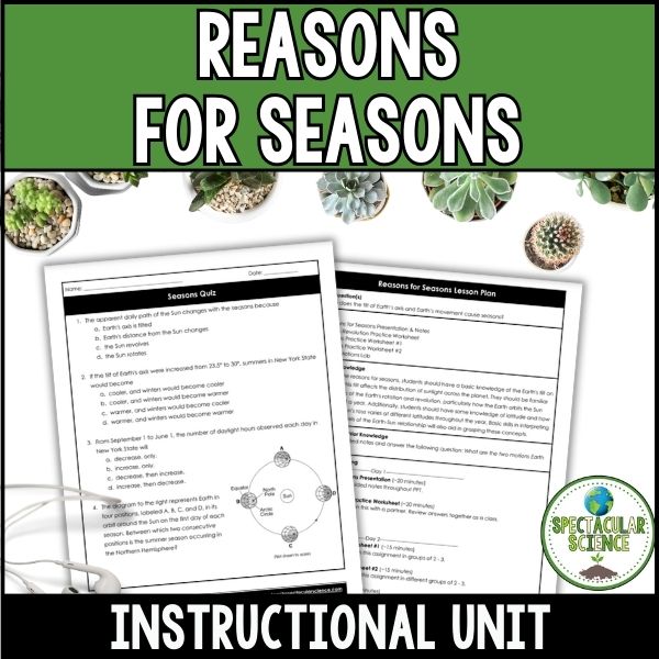 Reasons for Seasons Unit 1