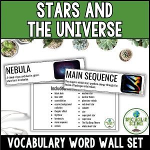 Stars and the Universe Vocabulary Word Wall Set 1