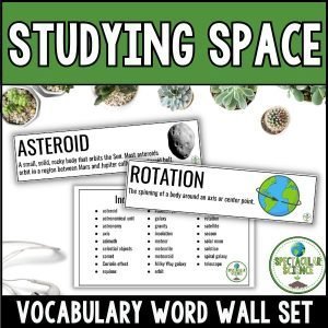 Studying Space Vocabulary Word Wall Set 1