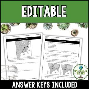 Weather Unit Review & Assessments - Quiz, Study Guide, Tests ...
