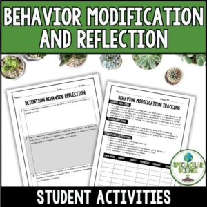 Behavior Modification and Reflection Activities Cover