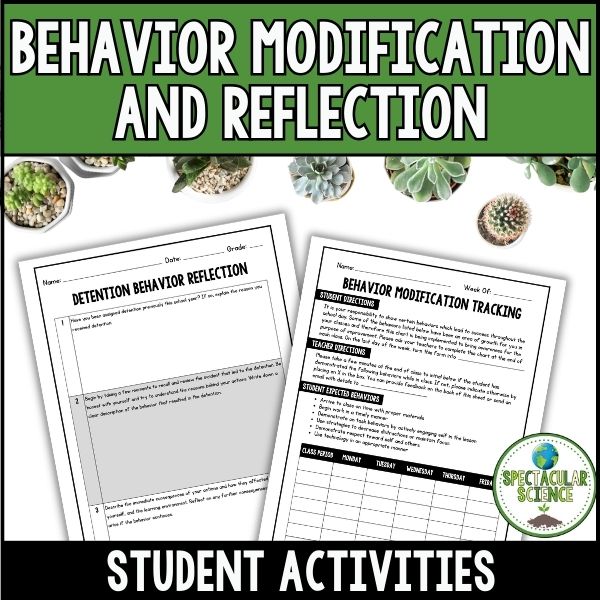 Behavior Modification and Reflection Activities Cover