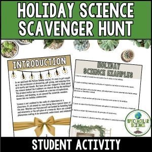 Holiday Science Scavenger Hunt Activity Cover