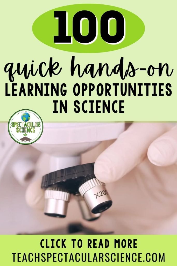100 quick hands on learning opportunities for science