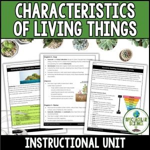 Characteristics of Living Things Unit 1