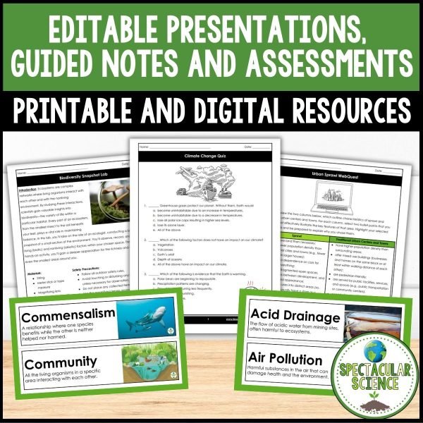 MEGA Environmental Science Yearlong Curriculum & Word Wall Bundle 3
