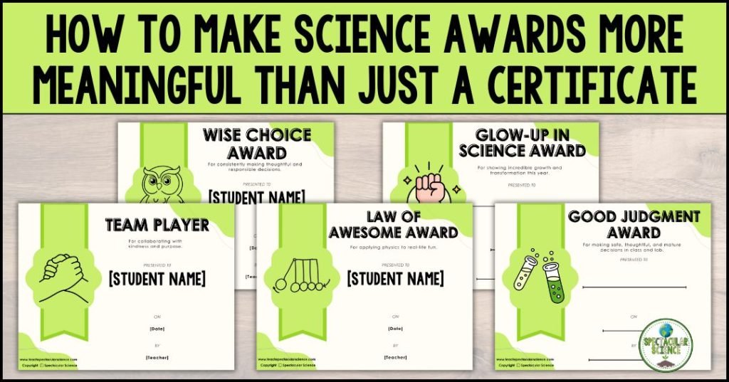 How to Make Science Awards More Meaningful Than Just a Certificate