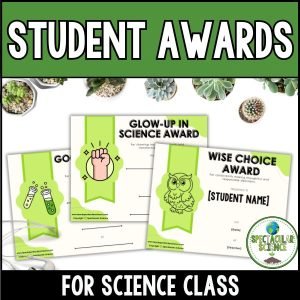 Student Awards for Science Class 1