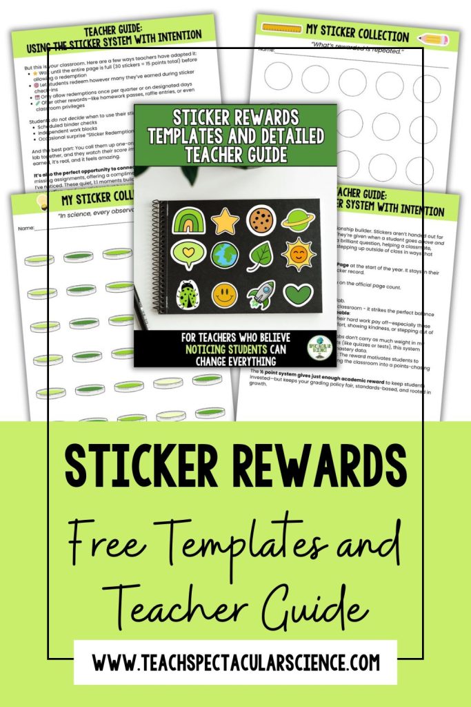 Sticker Rewards Templates & Teacher Guide Pinterest Pin