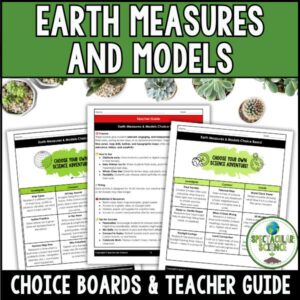 Earth Measures & Models Choice Boards for Early Finishers Cover