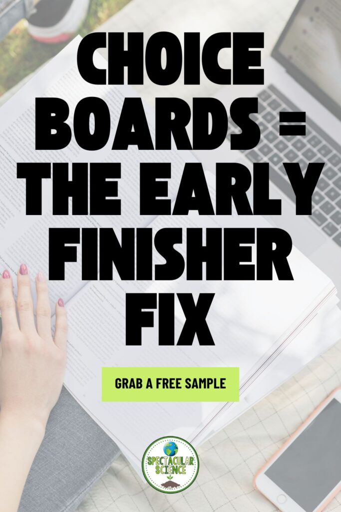 Choice Boards = The Early Finisher Fix