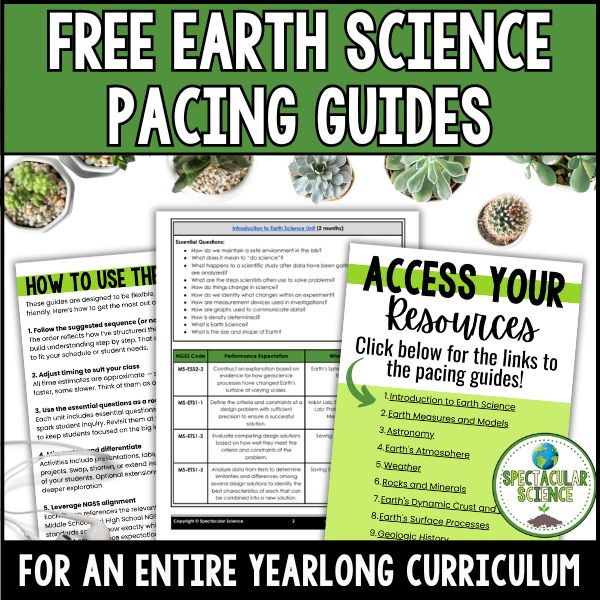 Free Earth & Space Science Pacing Guides