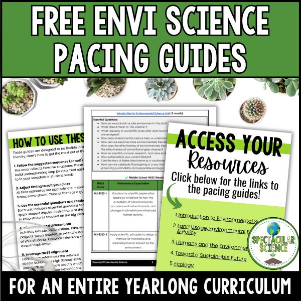 Free Environmental Science Pacing Guides