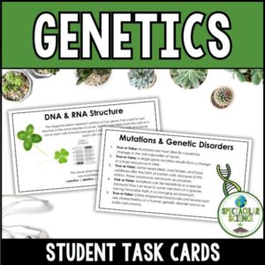 Genetics Task Cards Cover 1
