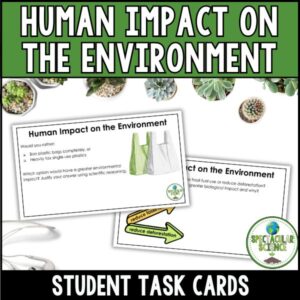 Human Impact on the Environment Task Cards Cover 1