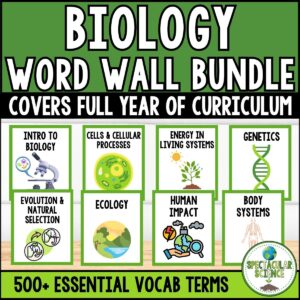 Biology Word Wall Bundle Cover 1